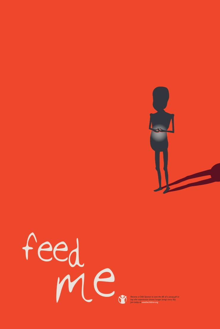 feed me, social poster